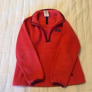 Girls size 8 Orange/ Maroon Pullover